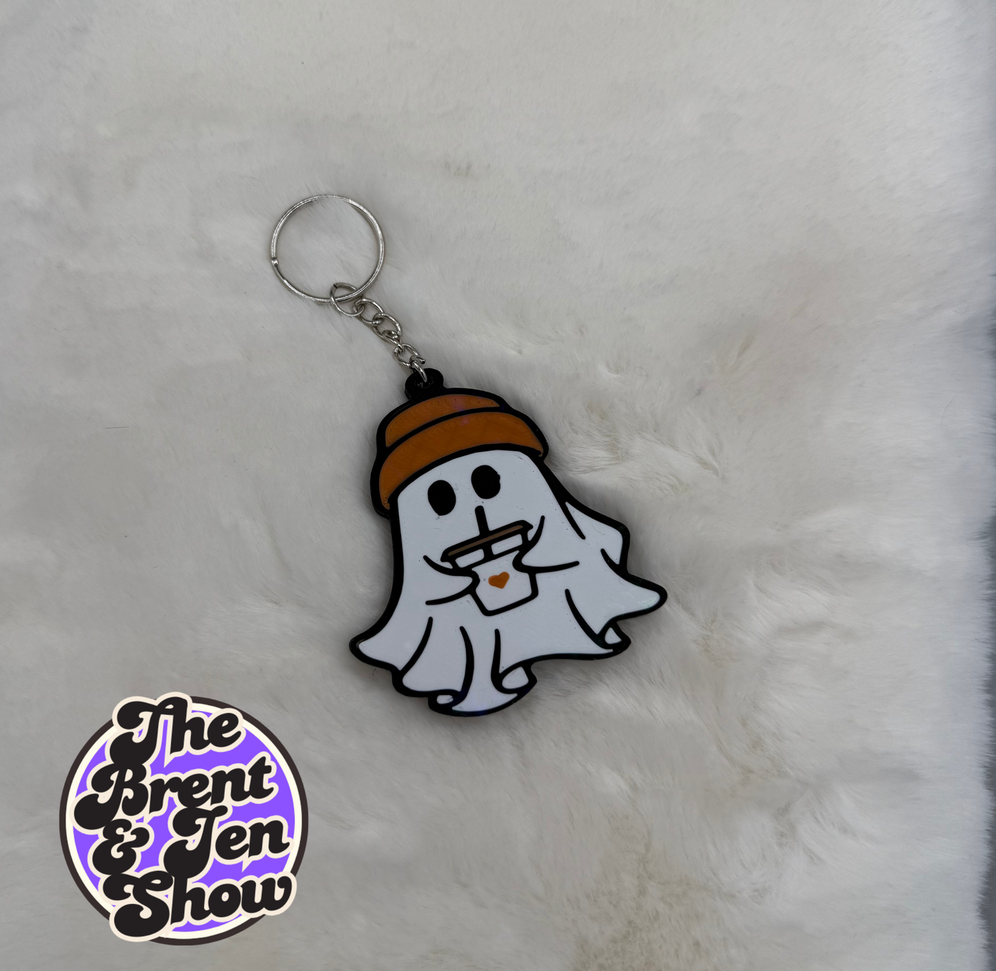 Coffee Lover Ghost Keychain