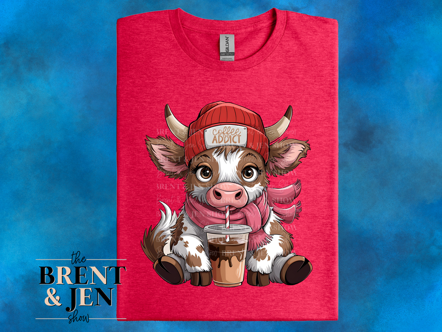Highland Cow Coffee Addict T Shirt