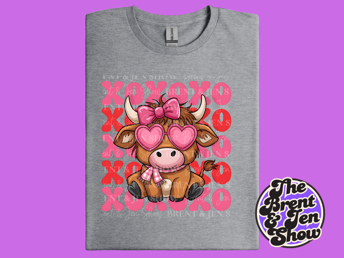 Valentine Highland Cow T-Shirt