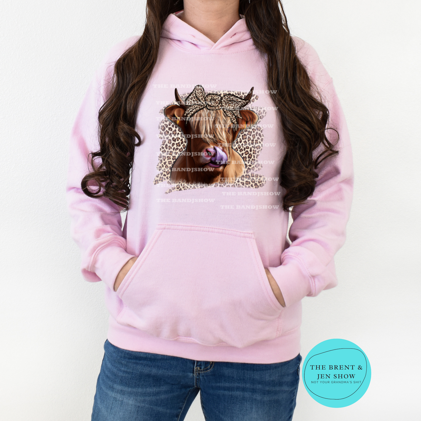 Highland Cow Cheetah Print Hoodie