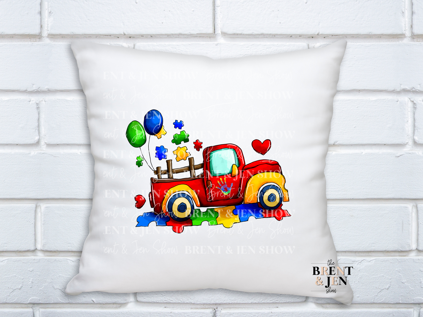 Cute Autism Truck - Ready to Press Sublimation Transfer/Heat Transfer