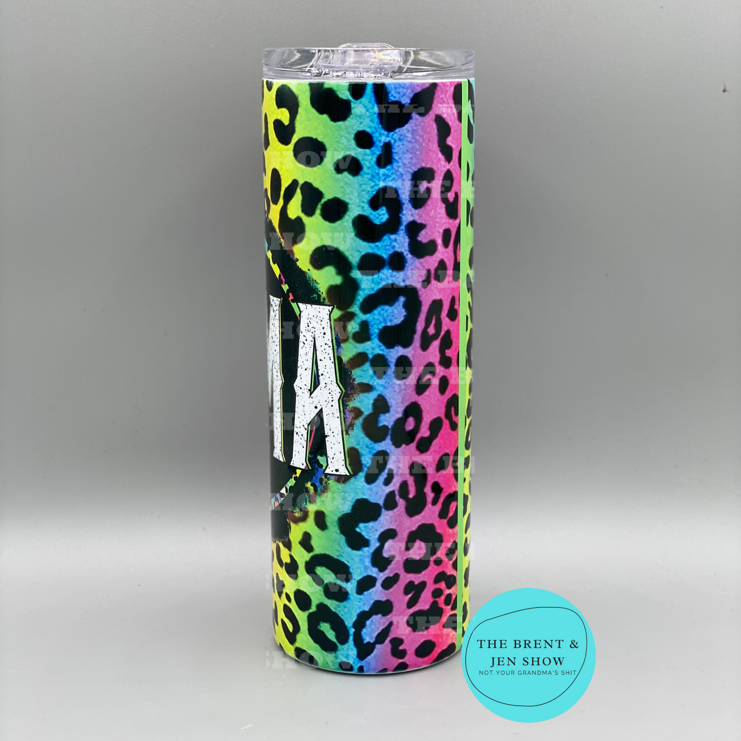 Ready To Ship Mom Life Lightning Bolt Mama Rainbow Leopard Sublimation Tumbler 20oz