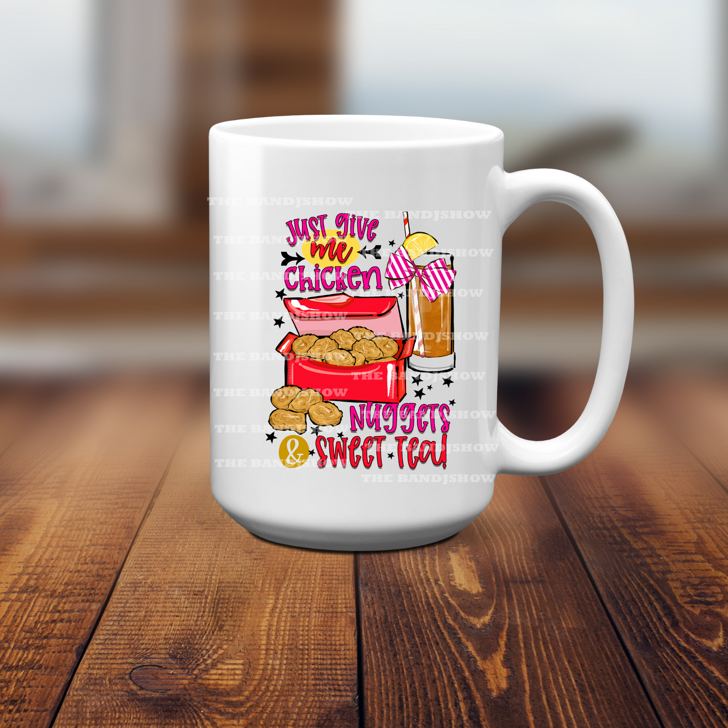 Ready to Press, Just Give Me Chicken Nuggets & Sweet Tea, Sublimation Transfer, HTV Print,