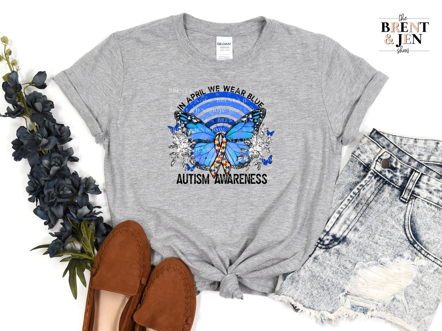 In April We Wear Blue Autism Awareness T-Shirt