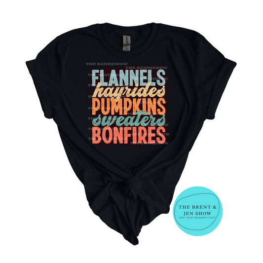 Flannels, Hayrides, Pumpkins, Sweaters, Bonfires  T-Shirt