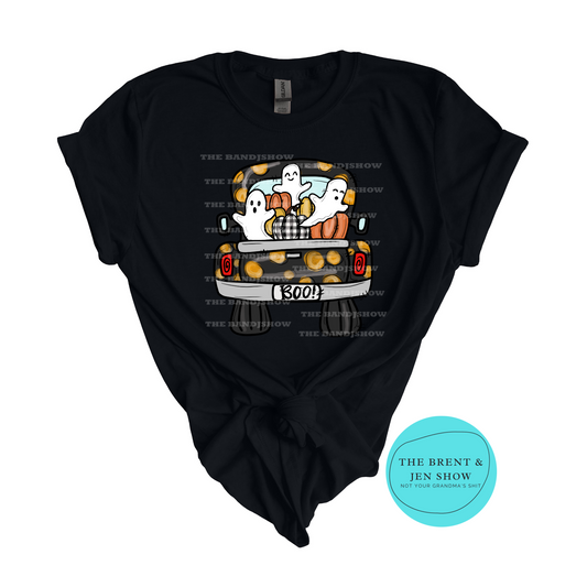 Boo Pumpkin Ghost Truck  T-Shirt