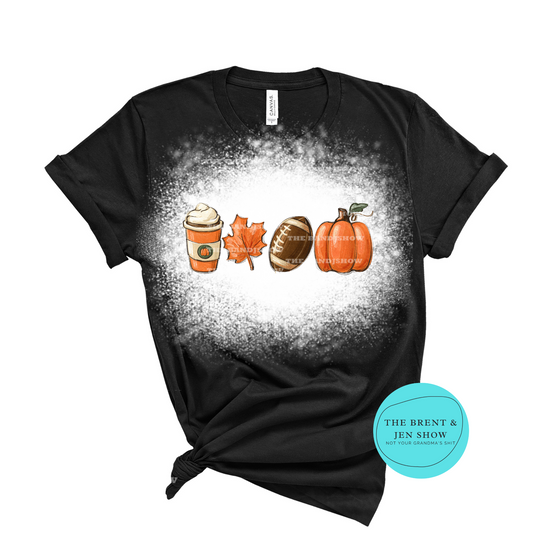 Pumpkin Spice, Football, Fall Leaf, Pumpkin T-Shirt