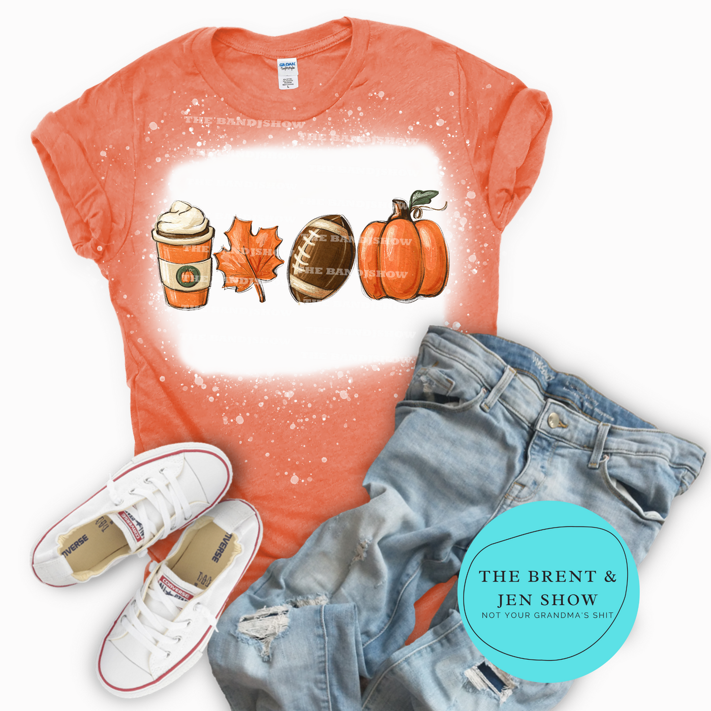 Pumpkin Spice, Football, Fall Leaf, Pumpkin T-Shirt