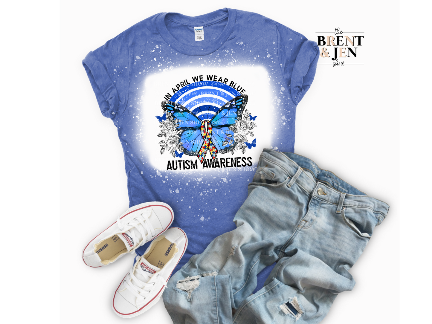 In April We Wear Blue Autism Awareness T-Shirt