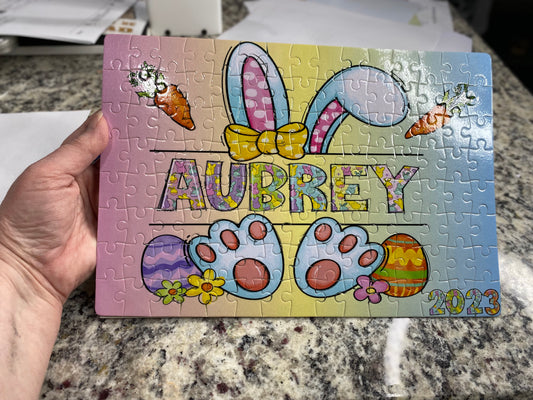 Personalized Easter Puzzle with Bag