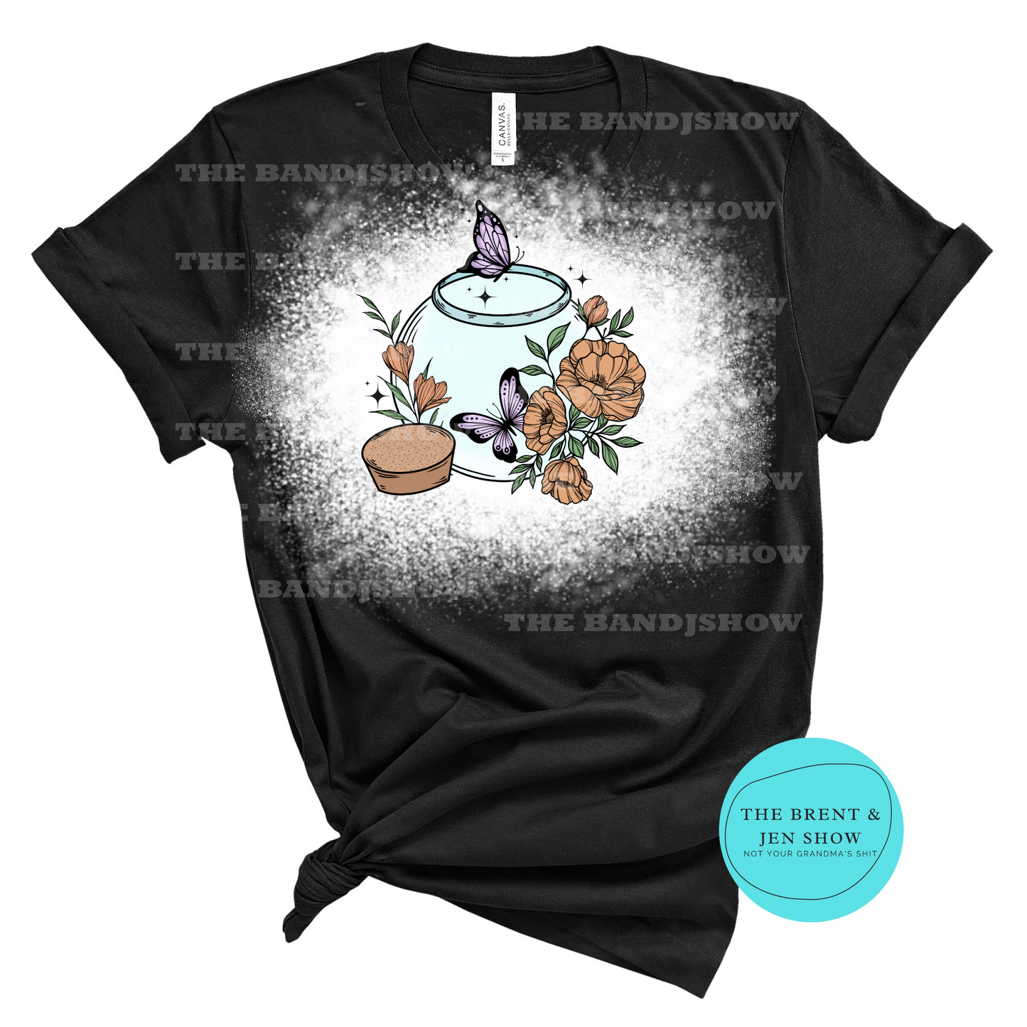 Butterfly Floral Jar T-Shirt