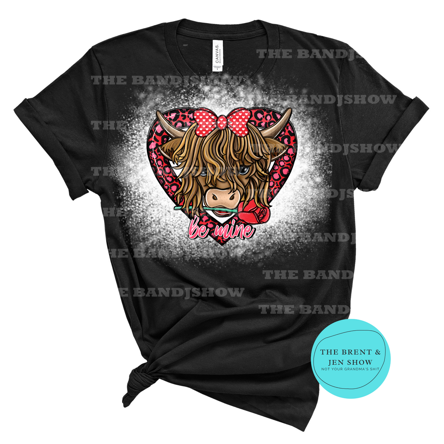 Valentines Be Mine Highland Cow T-Shirt