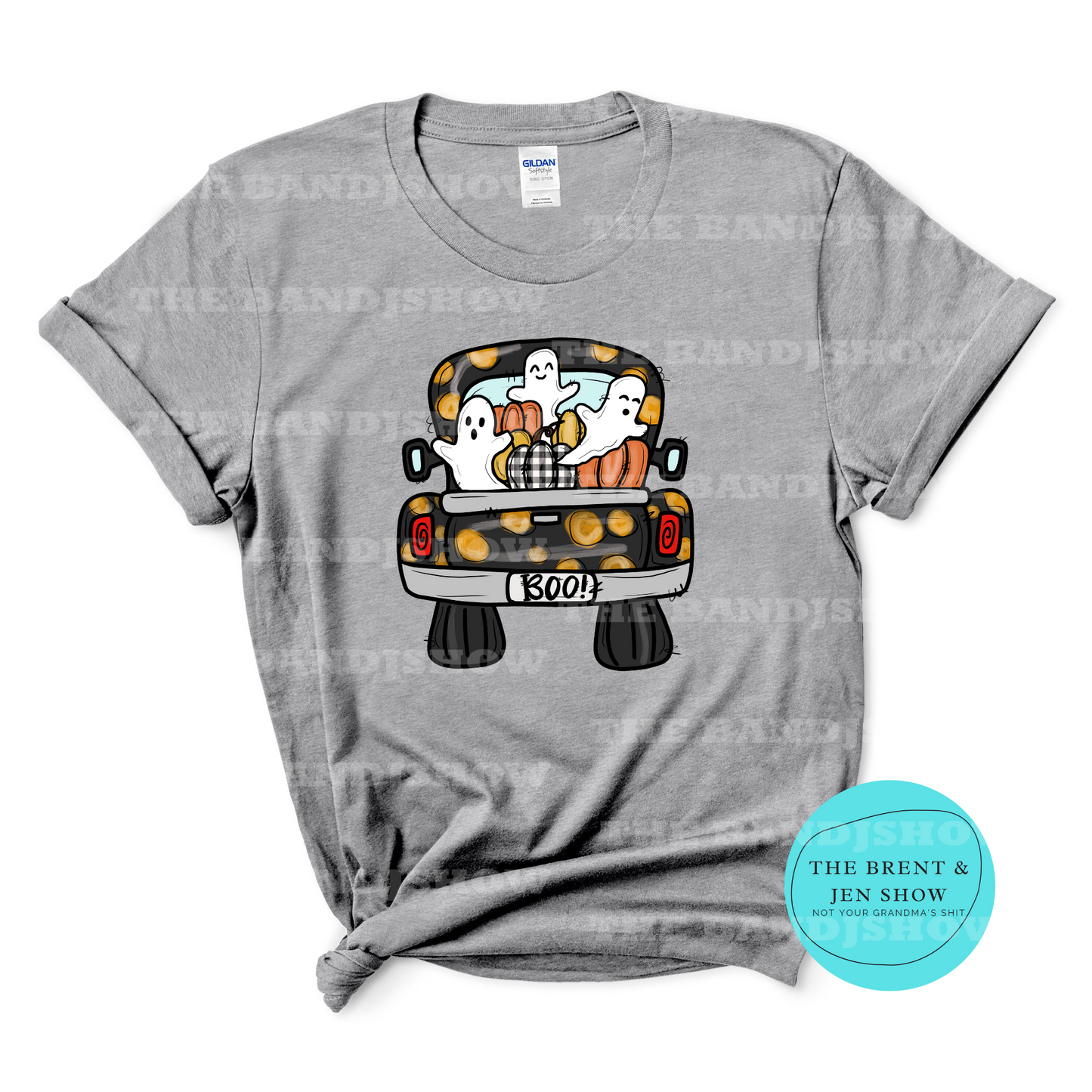Boo Pumpkin Ghost Truck T-Shirt