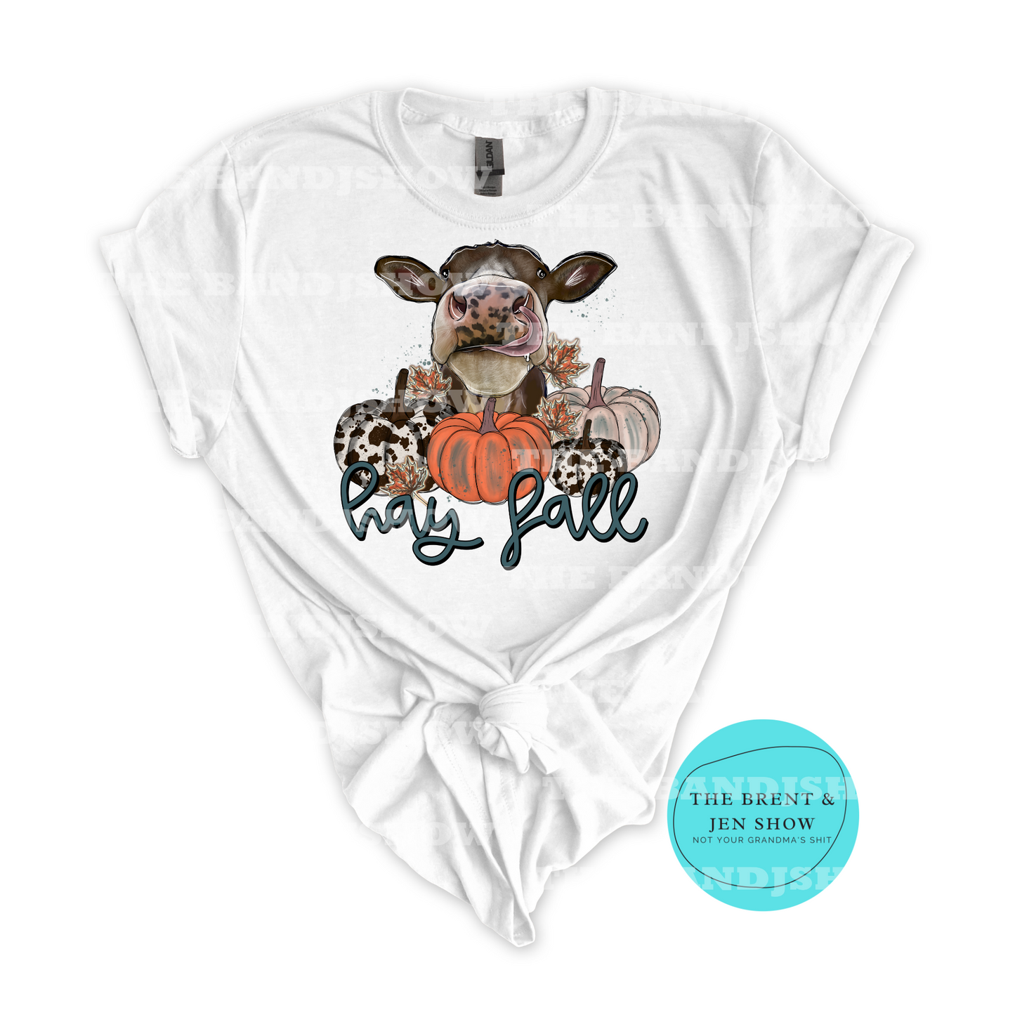Hay Fall Cow Pumpkin T-Shirt