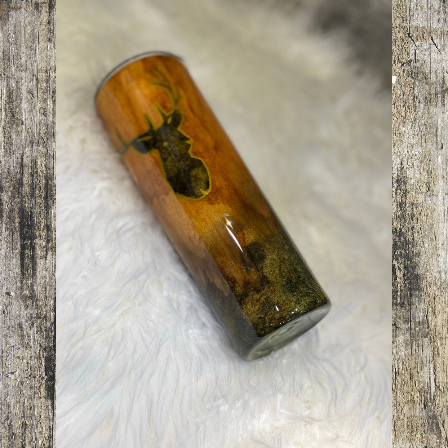 Deer Woodgrain Camouflaged Tumbler