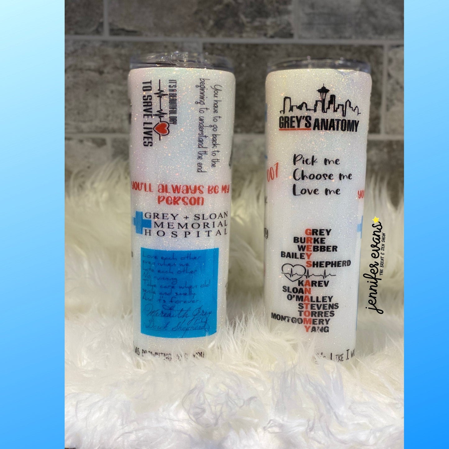 Doctor Show Glitter Tumbler