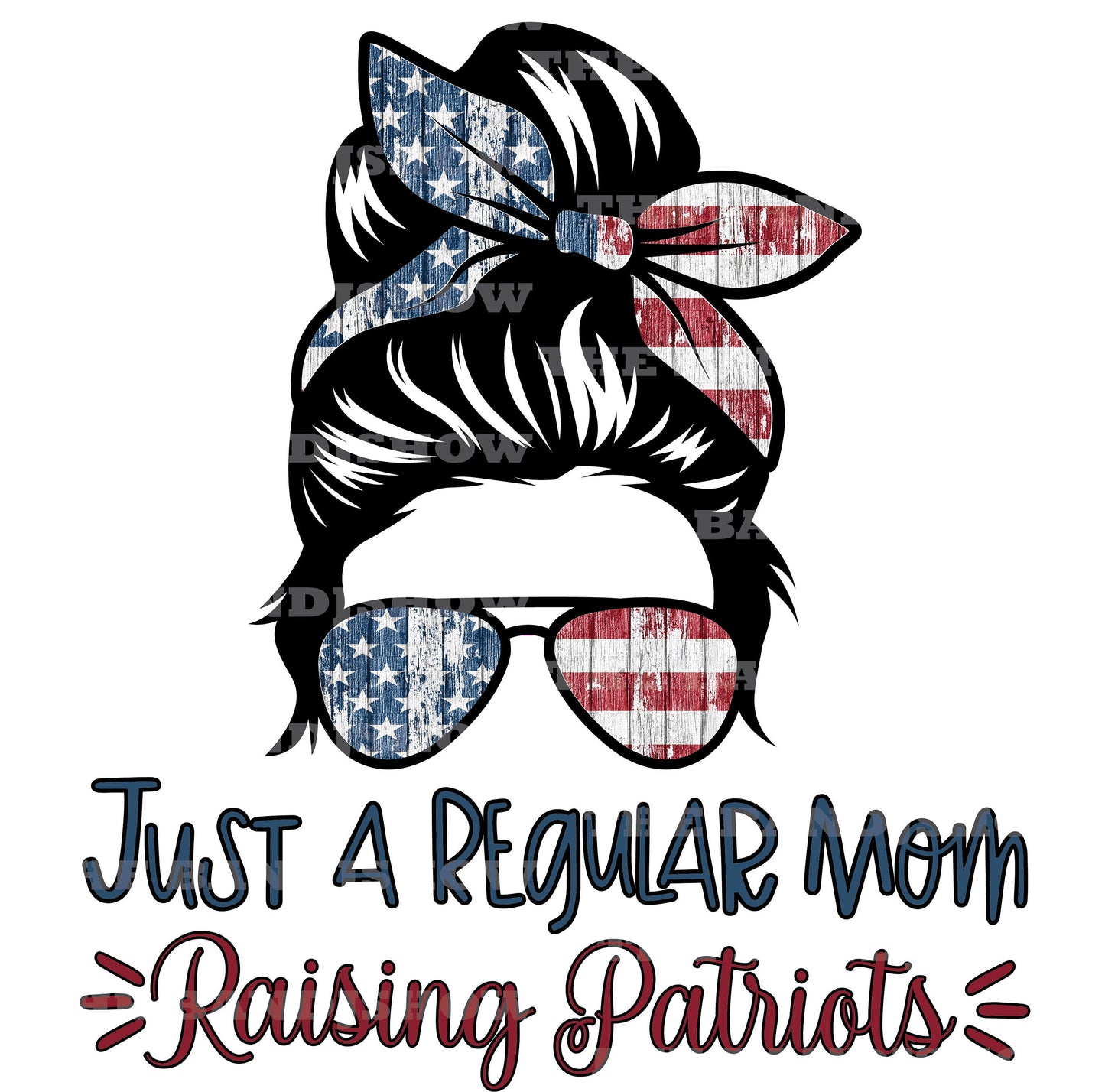 Just A Regular Mom Raising Patriots - Sticker - Vinyl Sticker - Decal - Tumblers, Windows, Laptops etc.