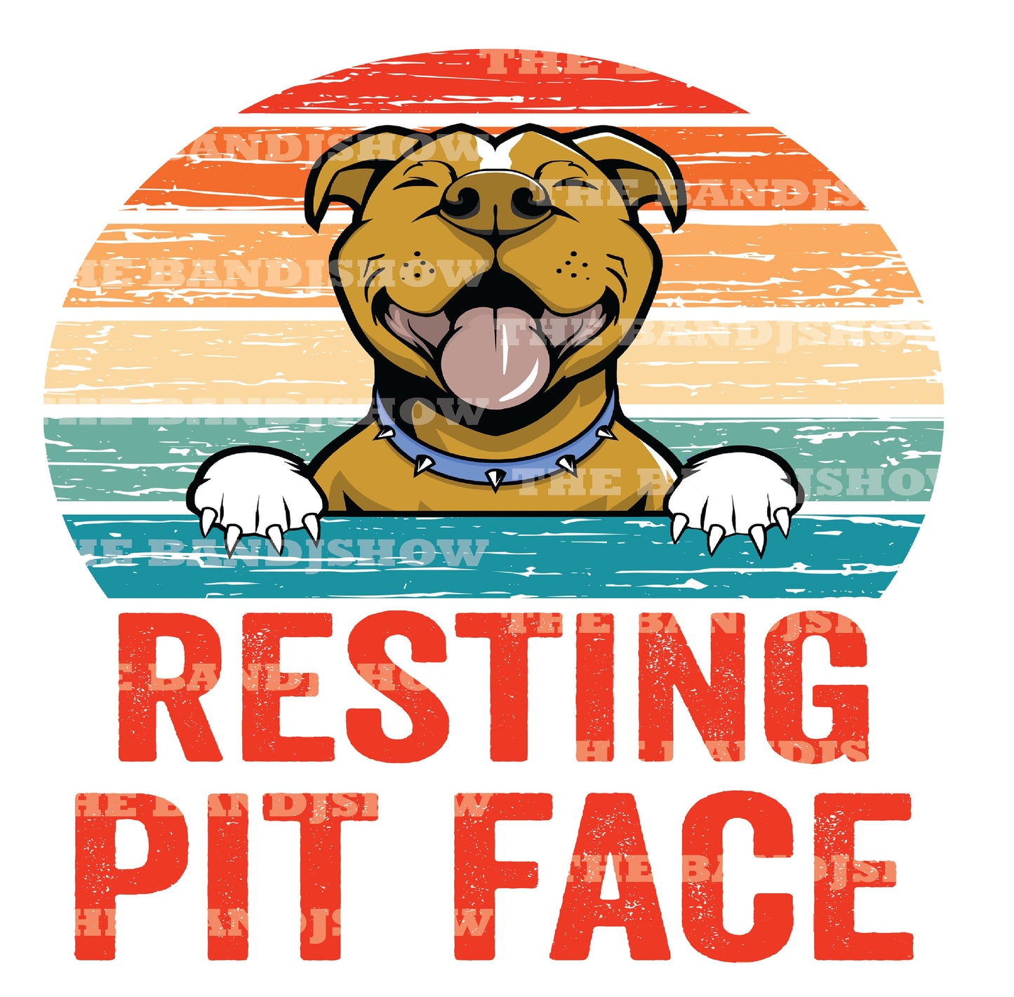 Resting Pit Face- Sticker - Decal - Vinyl Sticker - Decal - Tumblers, Windows, Laptops etc.
