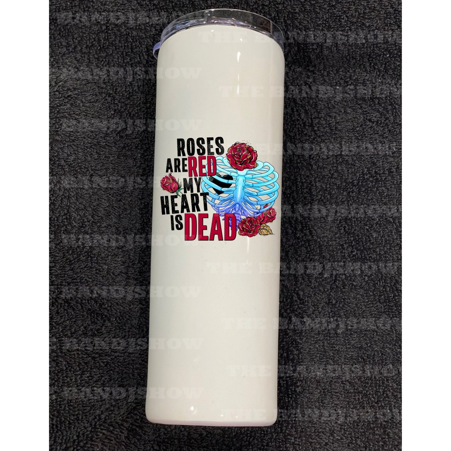 Roses Are Red My Heart is Dead | Anti Valentines Decal - Clear Cast Decal for Tumblers, Laptops etc.