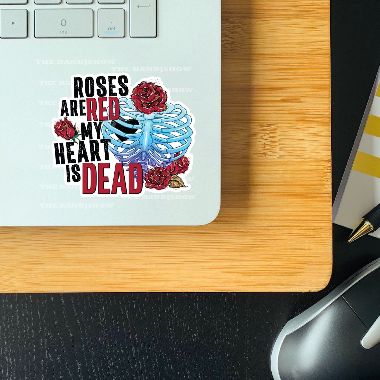 Roses Are Red My Heart is Dead | Anti Valentines Sticker - Vinyl Sticker - Decal - Tumblers, Windows, Laptops etc.