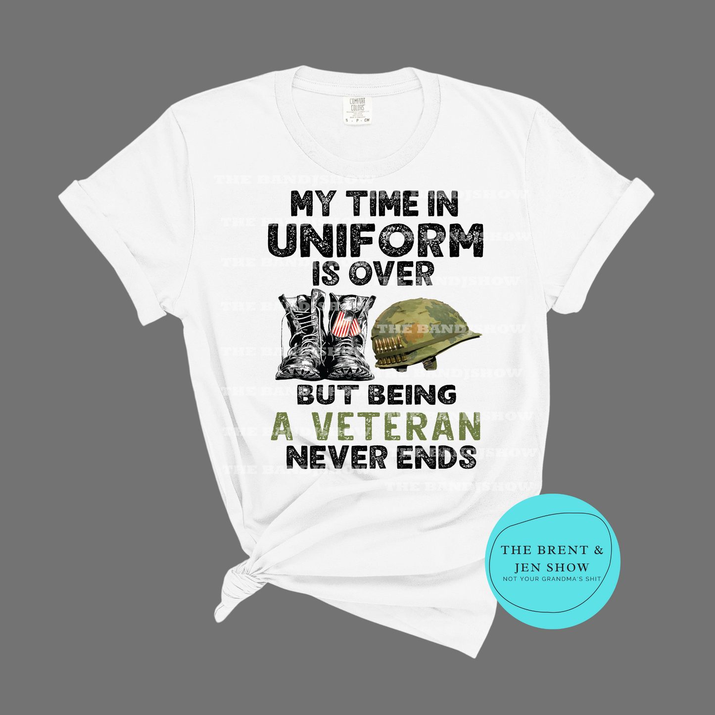 My Time In Uniform Is Over But Being a Veteran Never Ends - T-Shirt