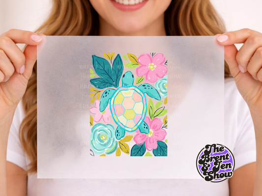 Boho Sea Turtle Transfer DTF/Sublimation