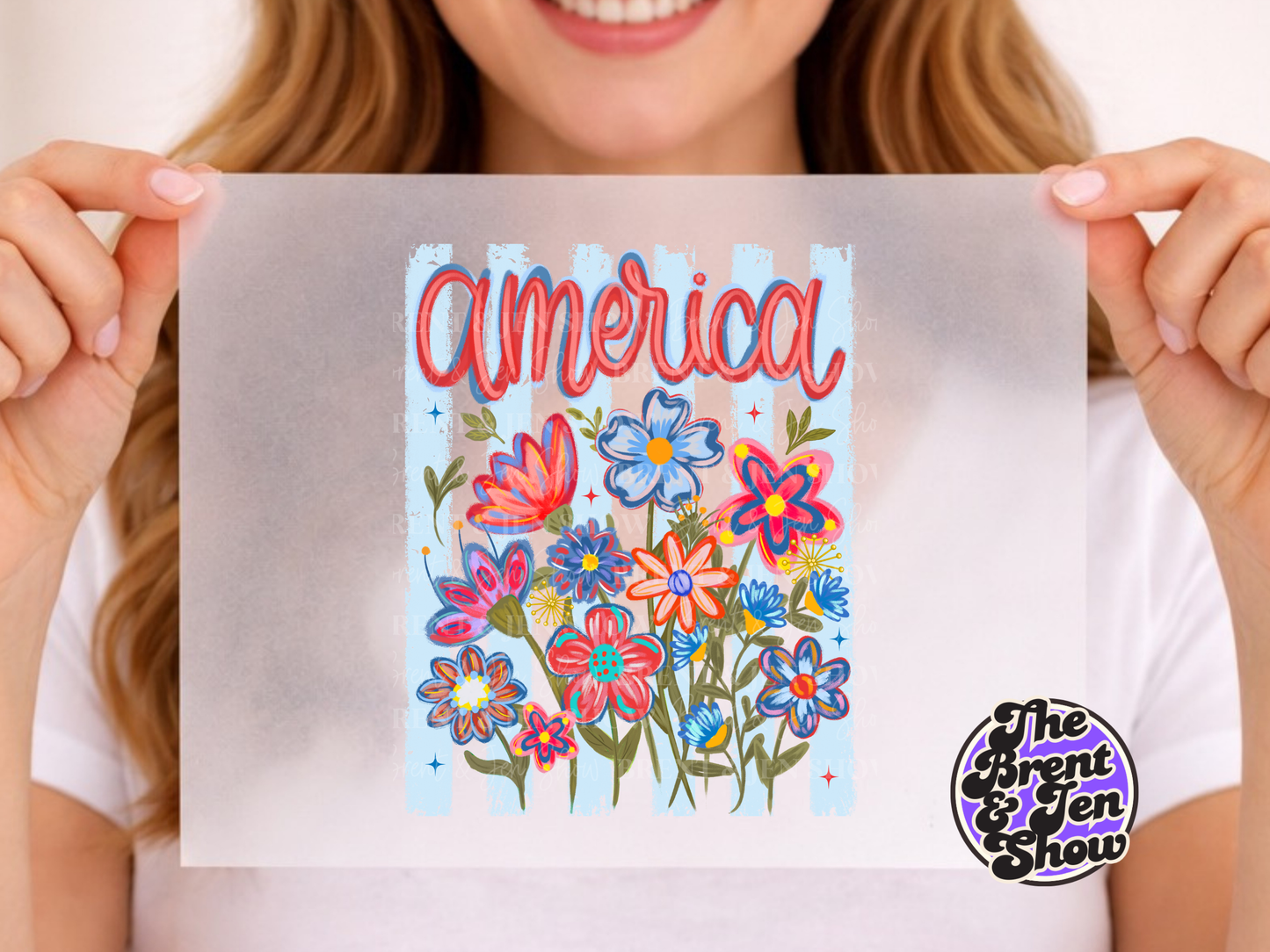 America Floral Transfer DTF/Sublimation