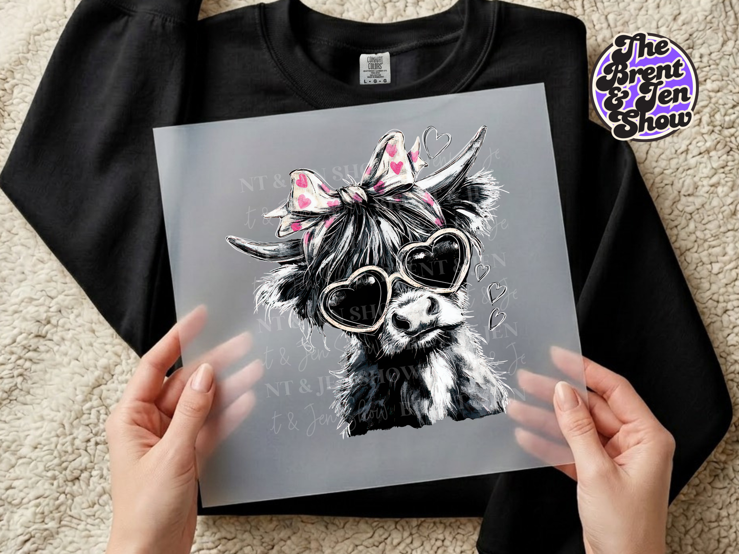 Cute Highland Cow Transfer DTF/Sublimation