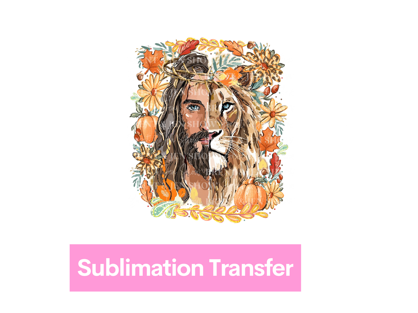 Fall Lion of Judah DTF/Sublimation Transfer, Ready to Press