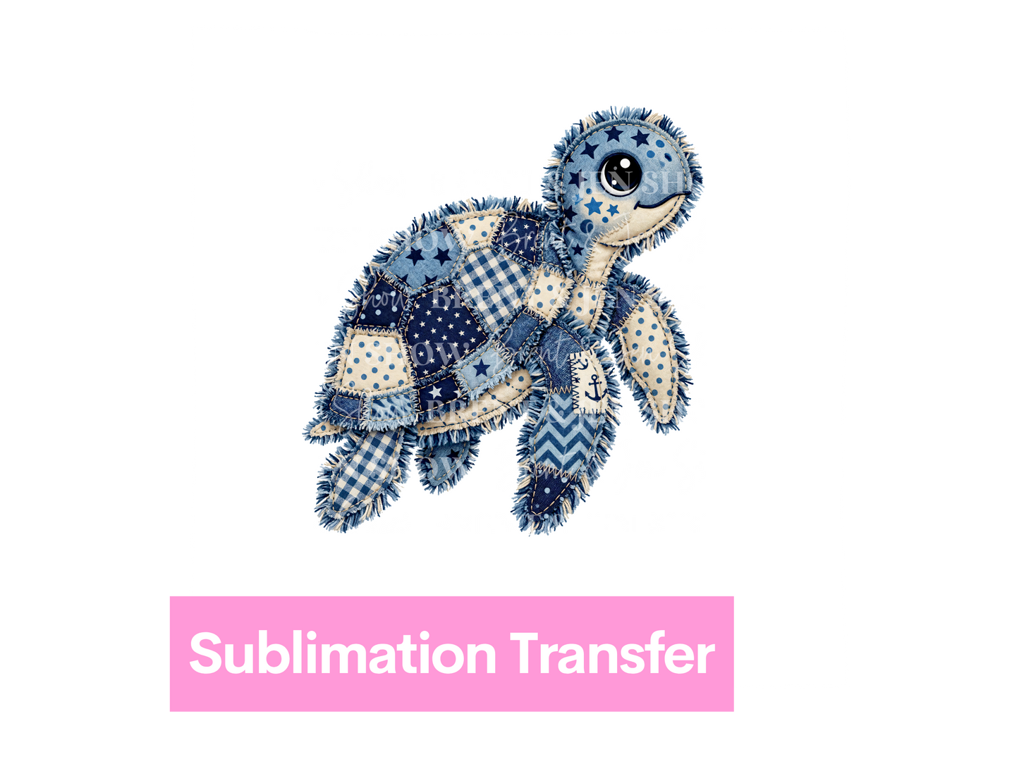 Patchwork Sea Turtle Transfer DTF/Sublimation