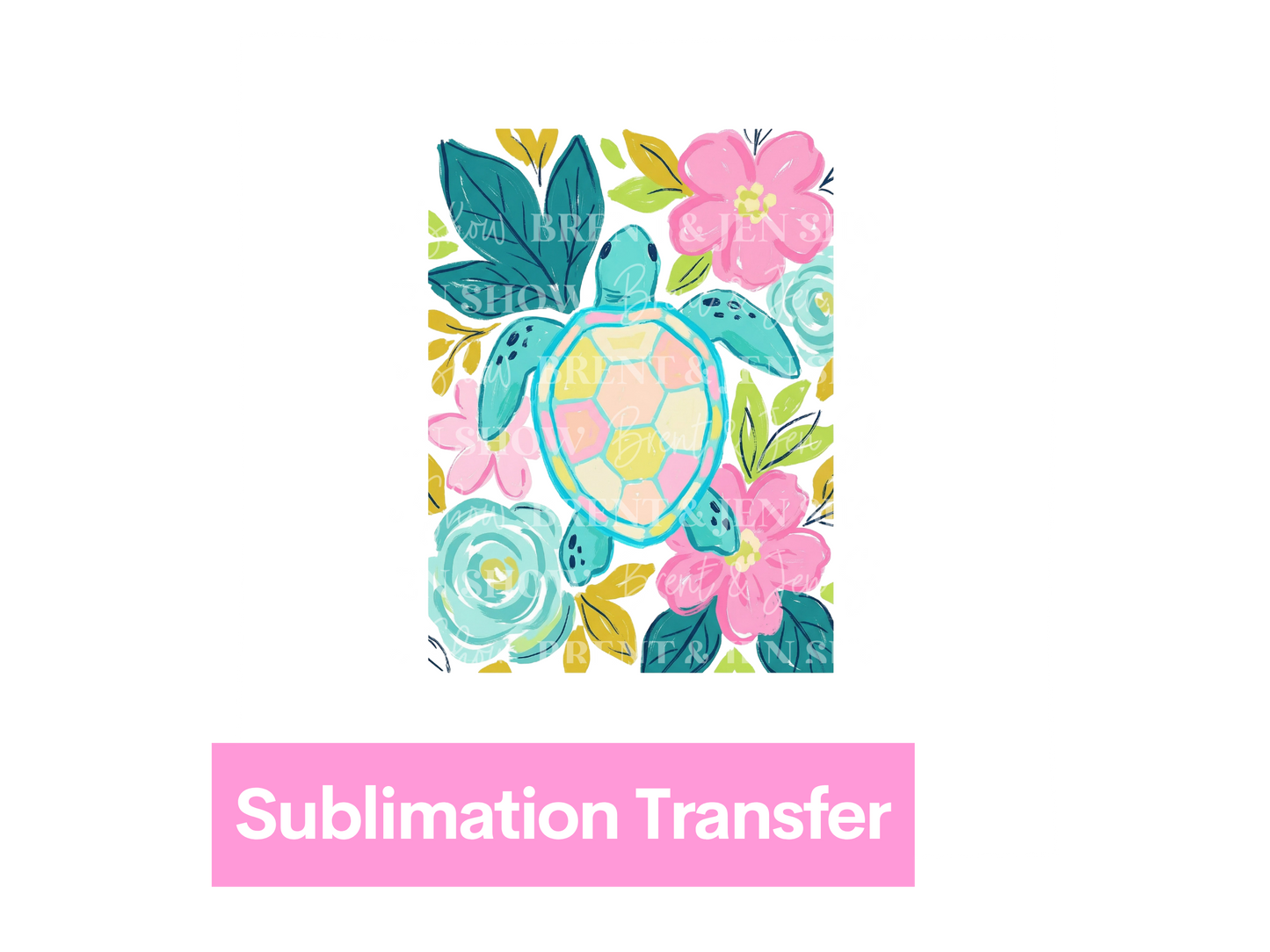 Boho Sea Turtle Transfer DTF/Sublimation