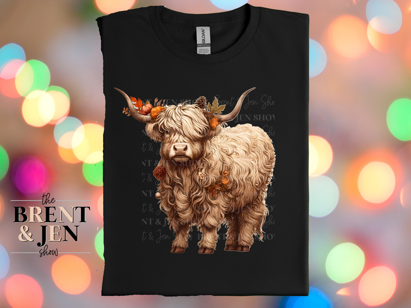 Highland Cow Autumn Graphic T-Shirt