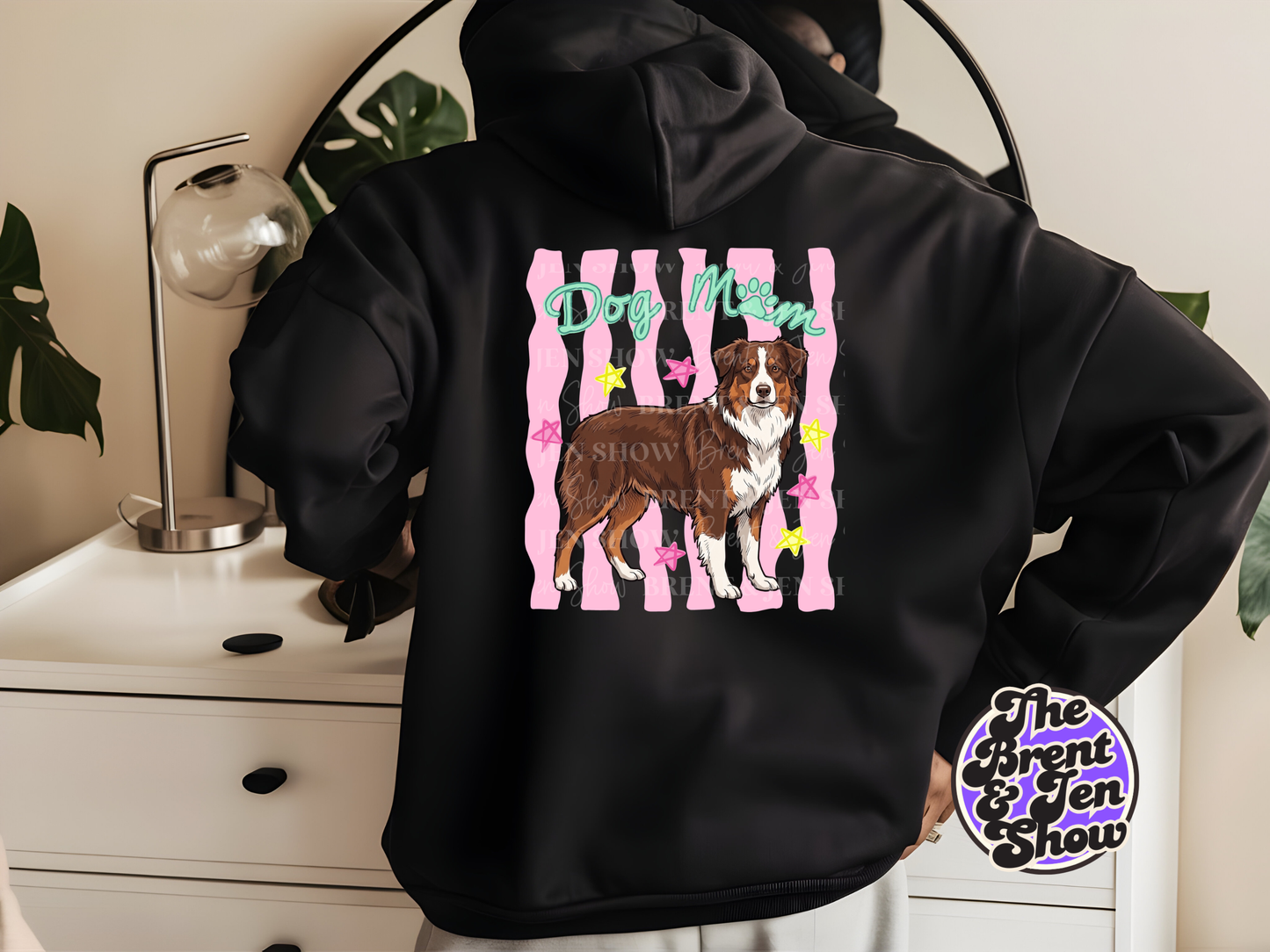 Dog Mom Australian Shepherd DTF or Sublimation Transfer (Ready-to-Press)