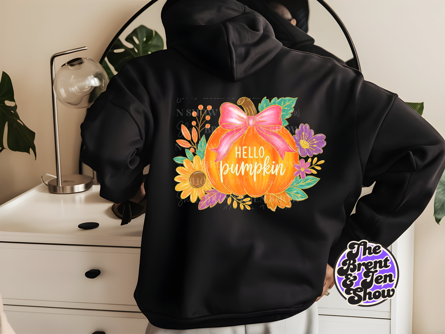 Hello Pumpkin Fall Design DTF/Sublimation Transfer, Ready to Press