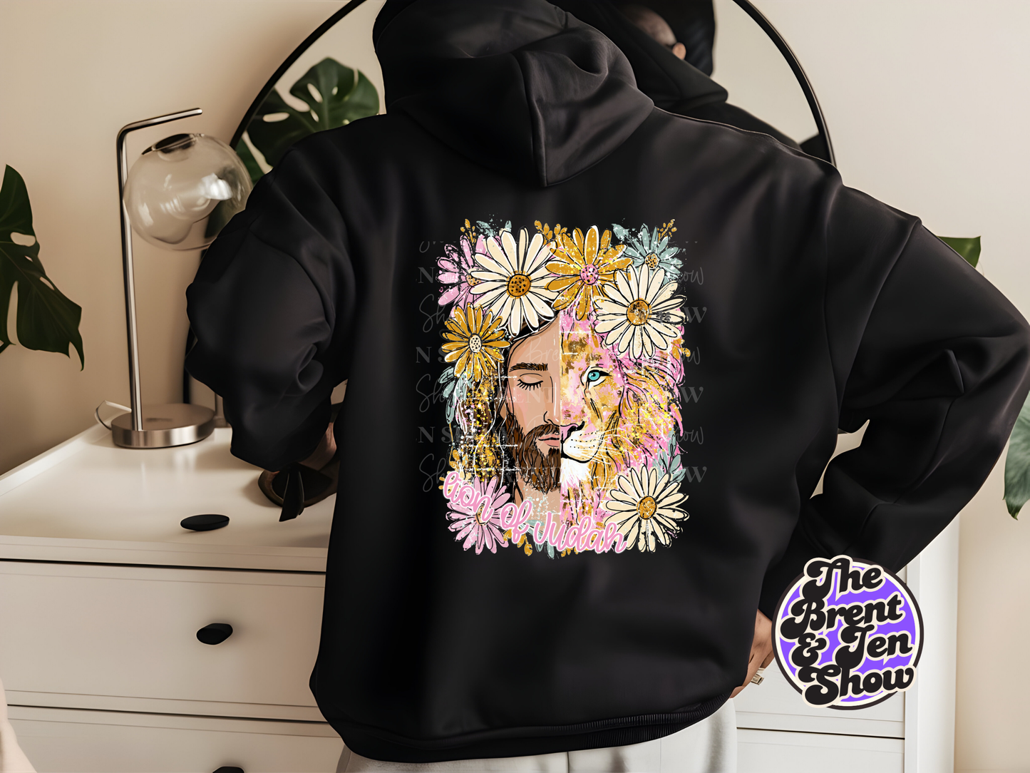 Lion of Judah Daisy Floral DTF/Sublimation Transfer, Ready to Press