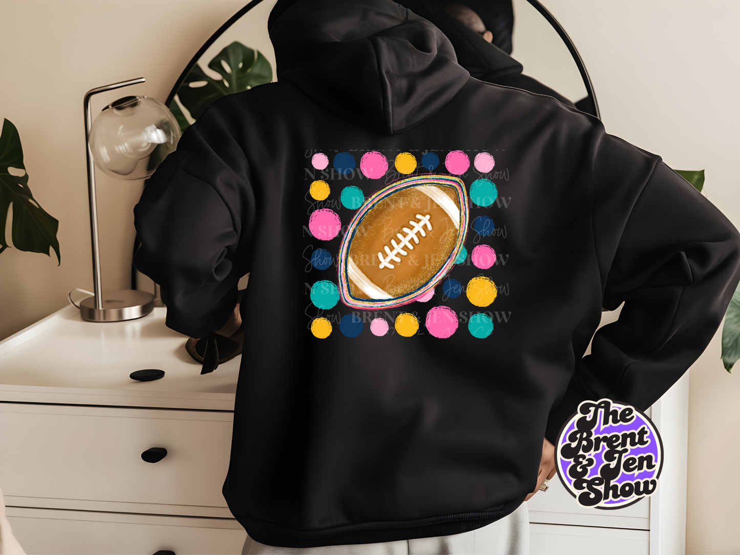 Polka Dot Football DTF/Sublimation Transfer, Ready to Press