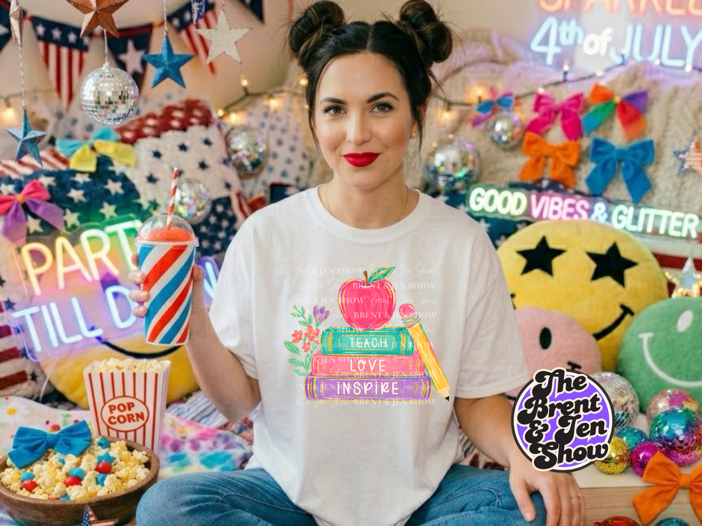 Teach Love Inspire DTF/Sublimation Transfer, Ready to Press