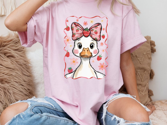 Cute Strawberry Goose T Shirt