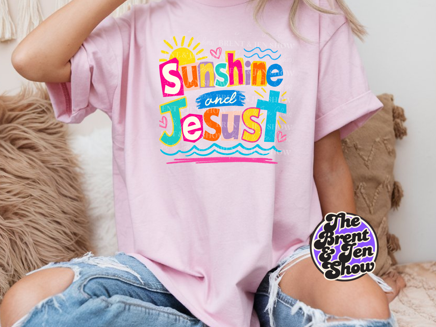 Sunshine and Jesus Graphic T-Shirt