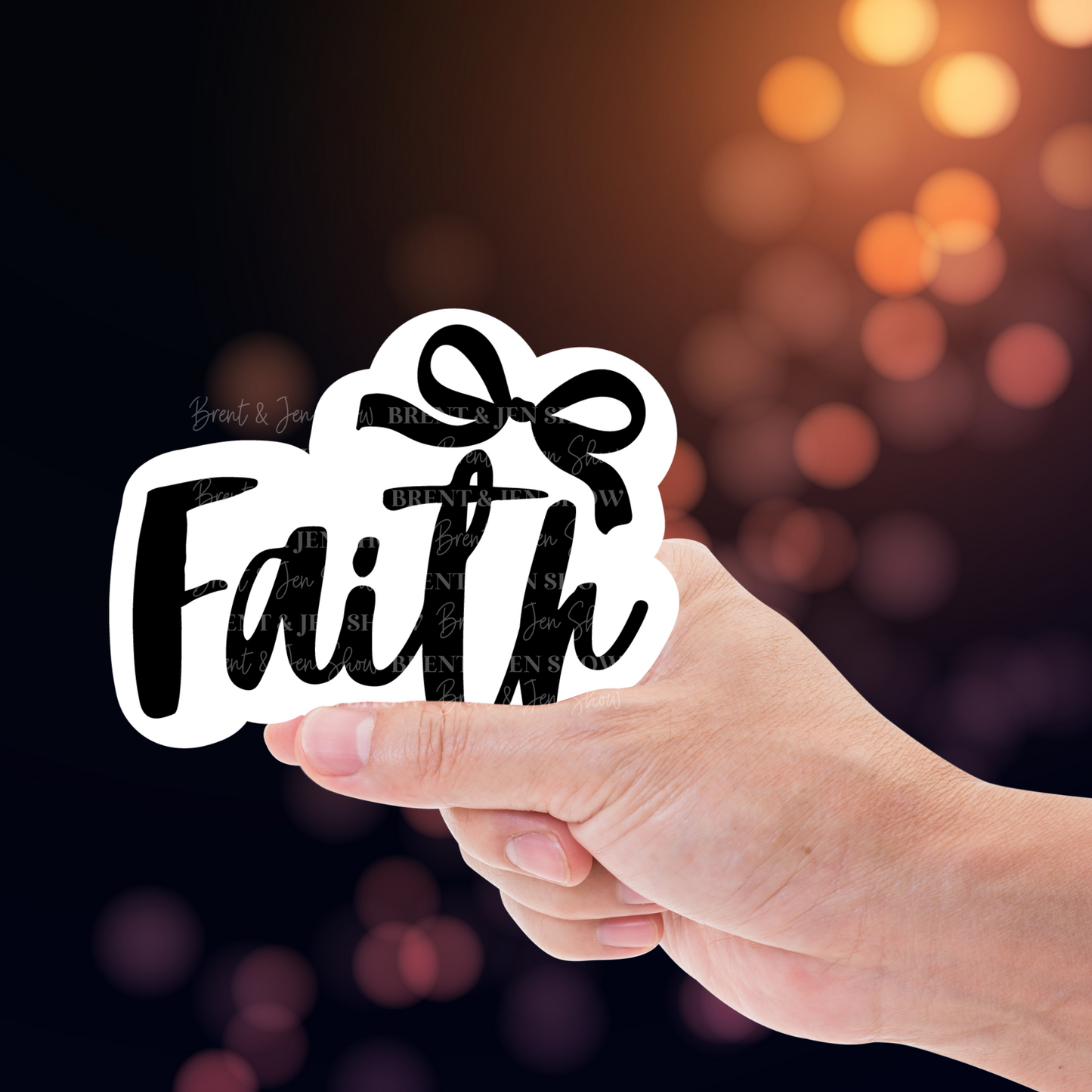 Faith Ribbon Sticker or Car Decal