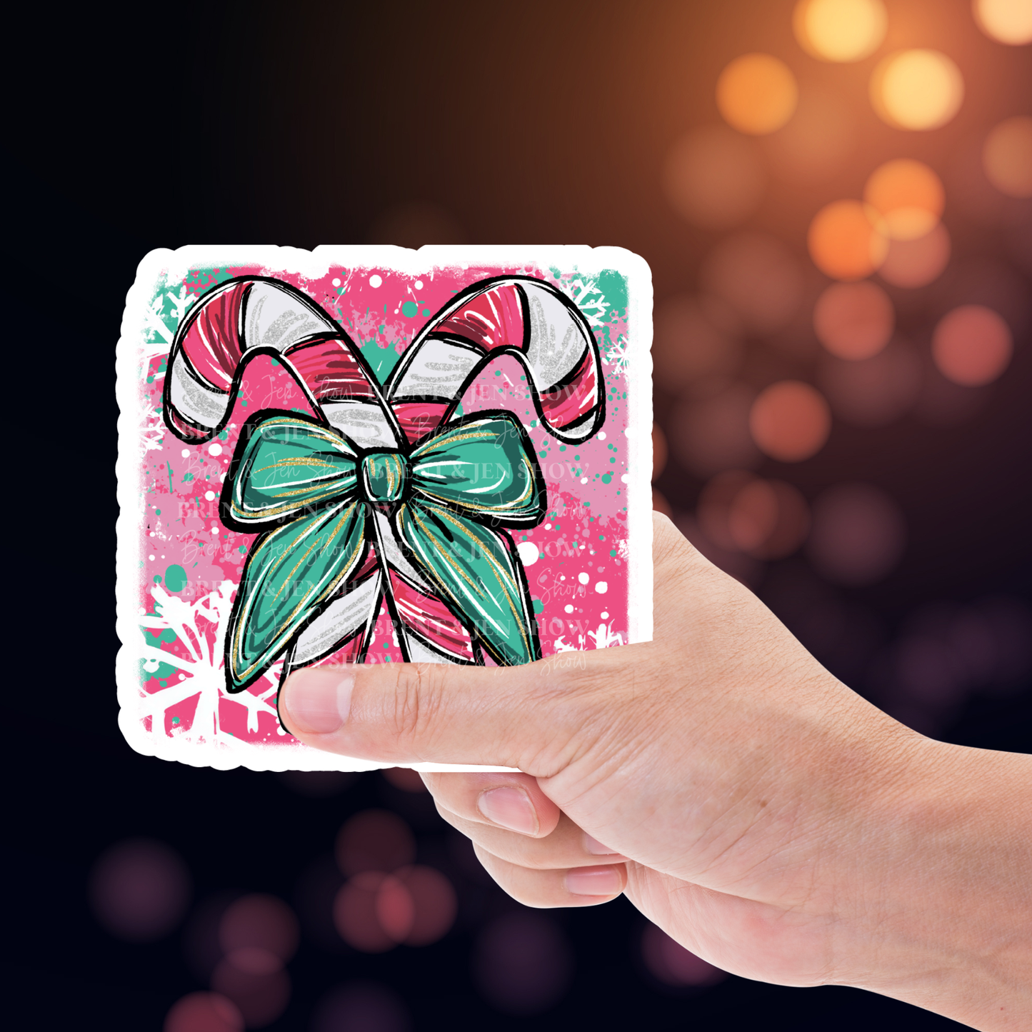 Cute Candy Cane Sticker