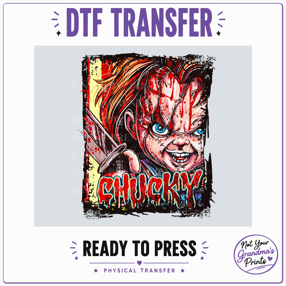 Chucky Horror Movie DTF Transfer (Ready-to-Press)