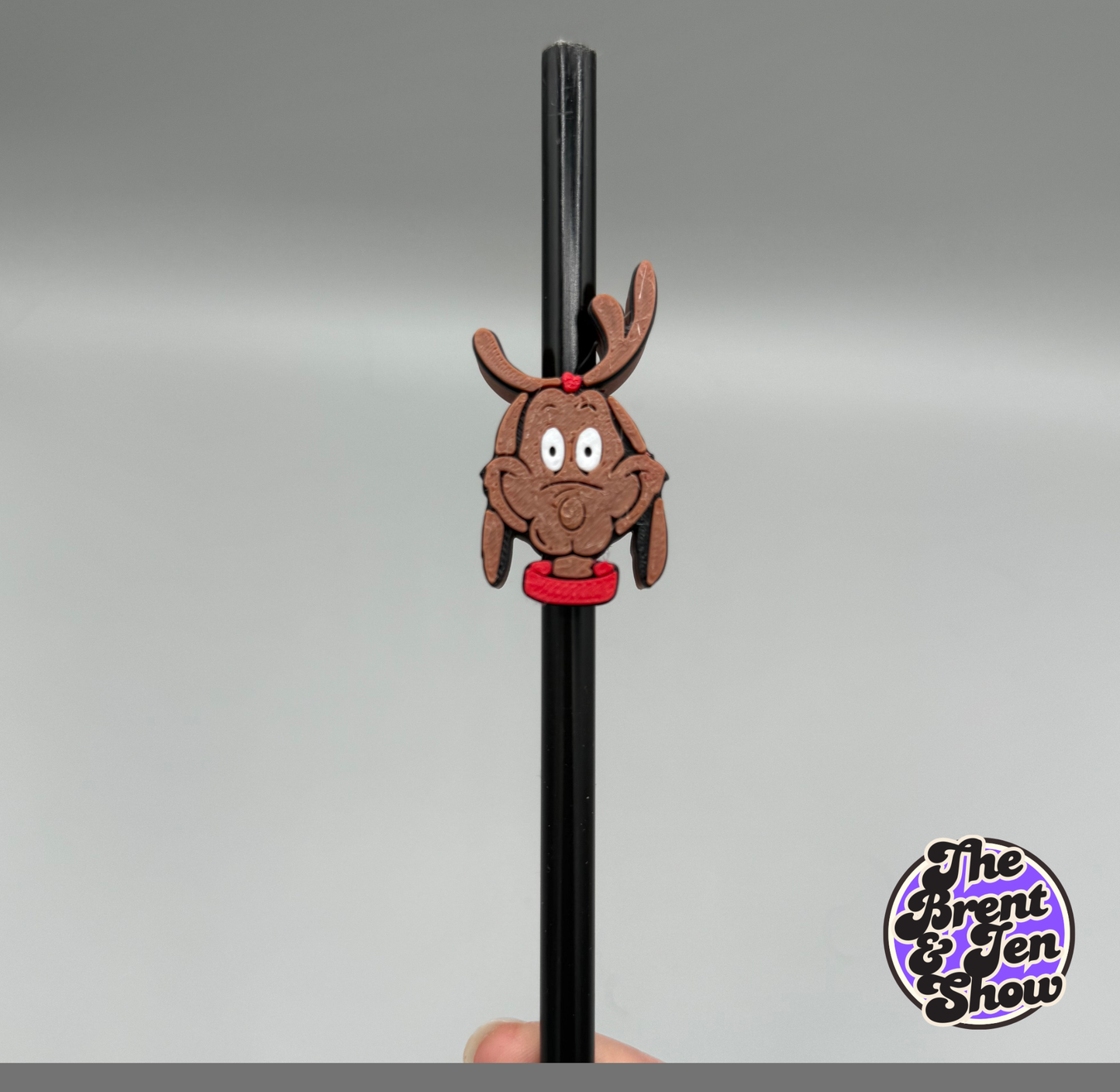 Christmas Max Dog Straw Topper |  PLA Drink Accessory