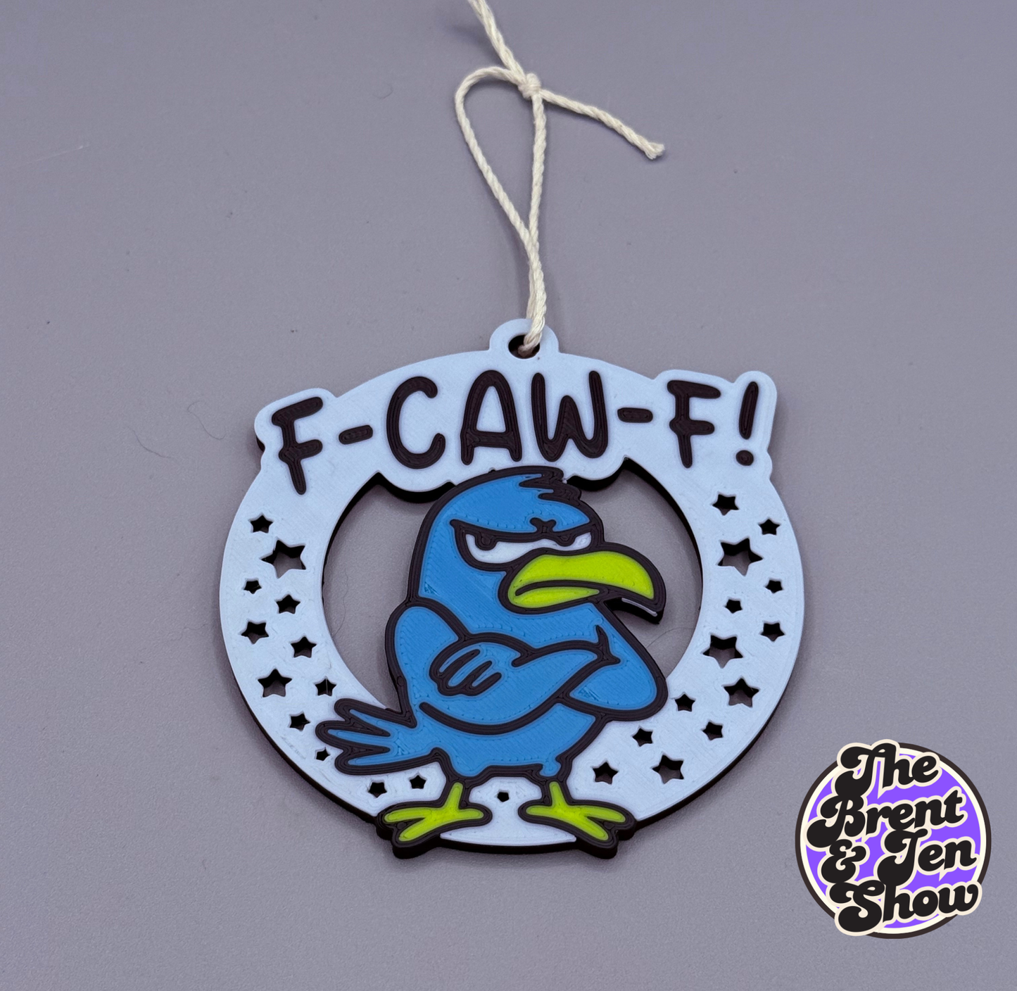 F-CAW-F! Grumpy Bird Ornament: