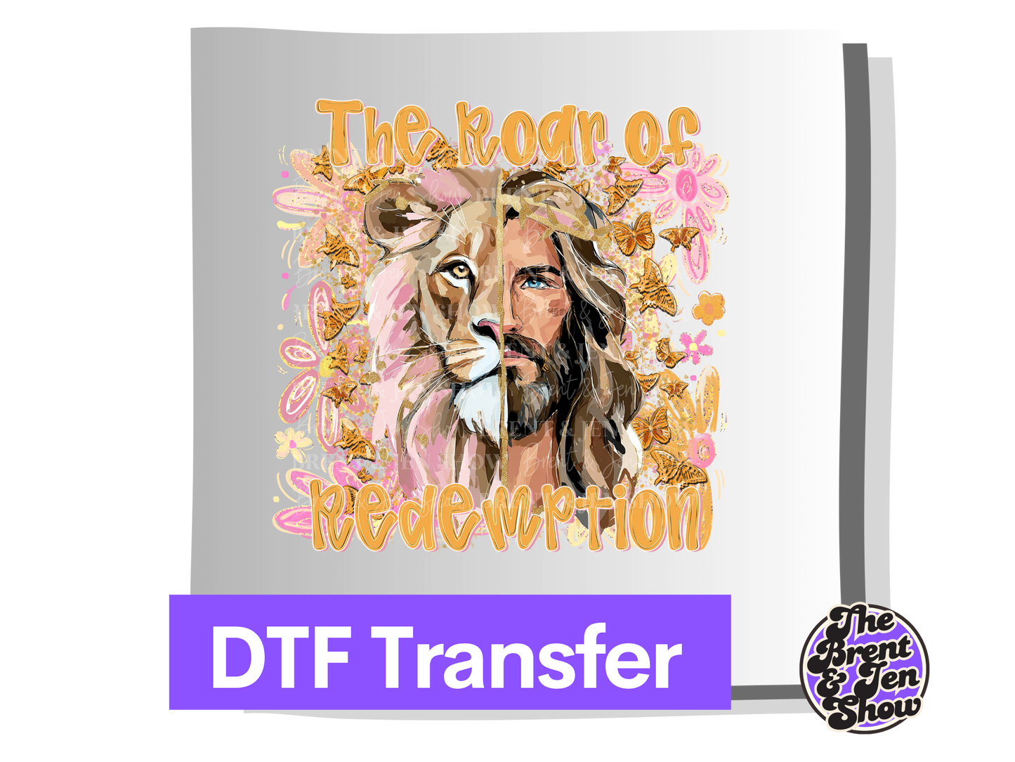 The Roar of Redemption DTF/Sublimation Transfer, Ready to Press