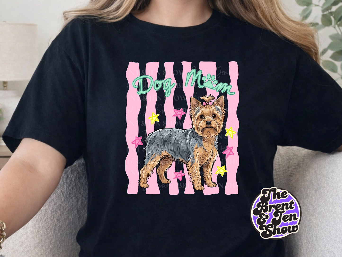 Yorkie Dog Mom Graphic T-Shirt