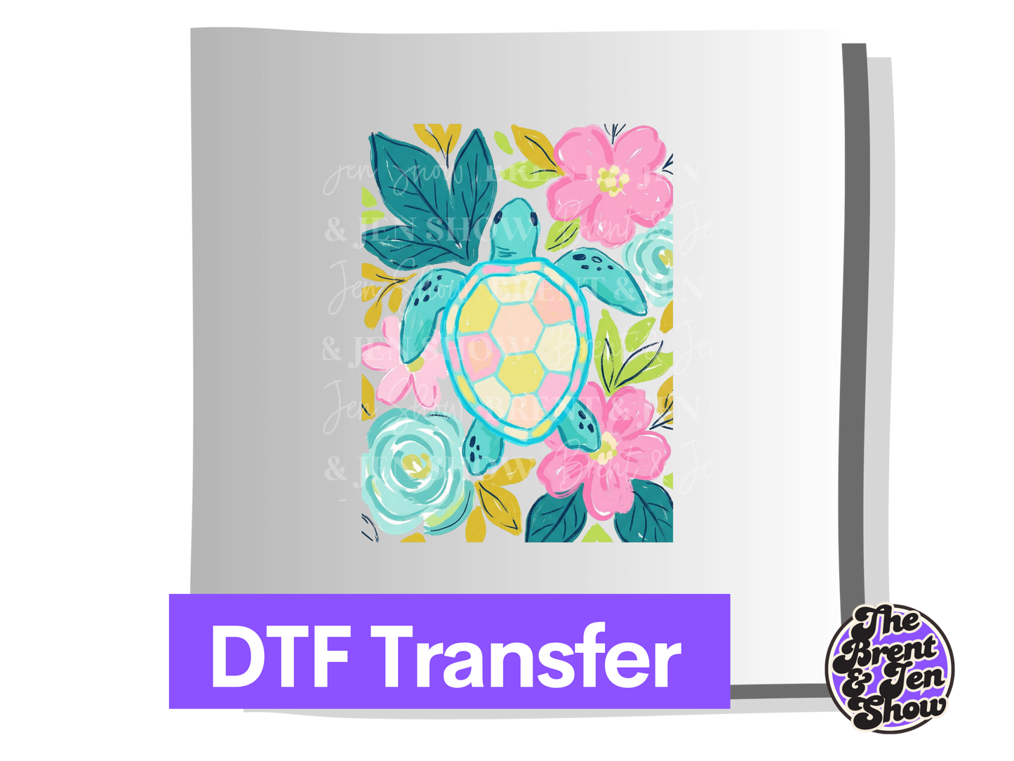 Boho Sea Turtle Transfer DTF/Sublimation