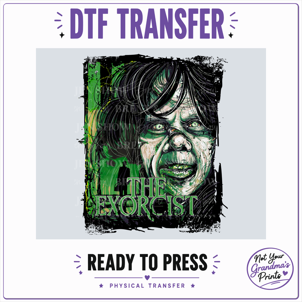 The Exorcist DTF Transfer, Horror Movie Ready to Press