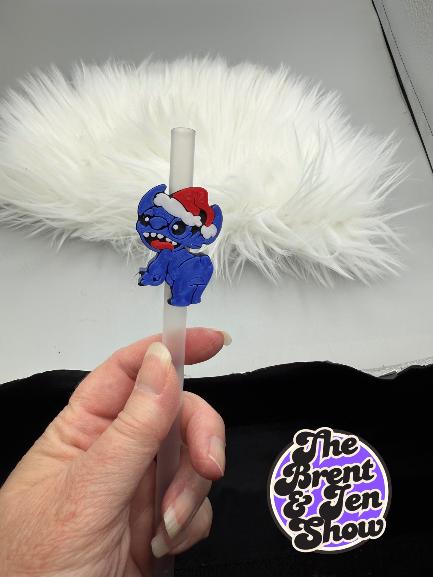 Christmas Blue Guy Straw Topper - 3D Printed