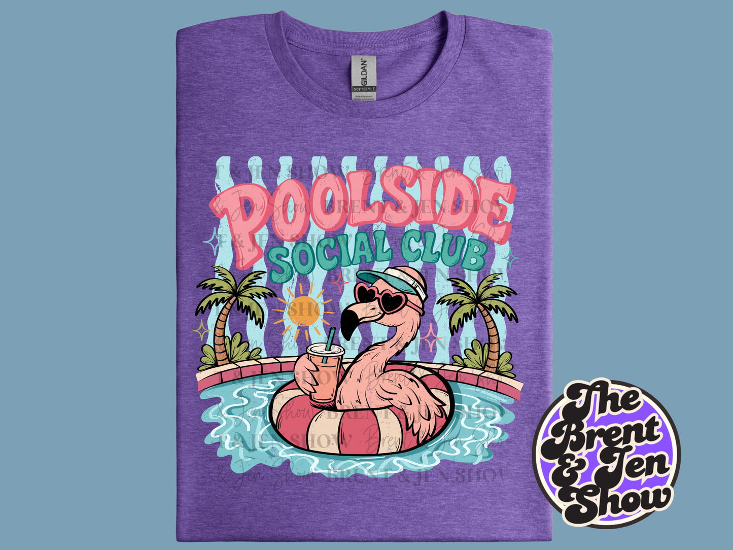 Poolside Social Club Flamingo T-Shirt: Vibrant DTF Print, Summer Fun Tee